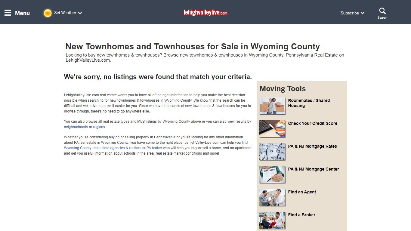 New Townhomes and Townhouses for Sale in Wyoming County ...